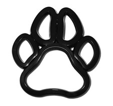 Automotive Grade Acrylic Black Glossy Paw Print Auto Emblem for Cars, Trucks,