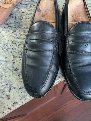 Johnston Murphy Cellini Mens 3525 Shoes 10M Black Burgundy Leather Loafers 5344