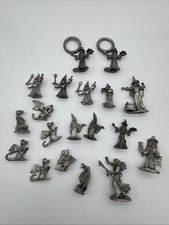 19pc Vintage Gallo Pewter Wizards  Dragons Lot D D Figures Pieces
