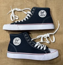 Retro PF Flyers M’s9 /WO’s 10.5 Blue W red/white Canvas Hightop Sneakers New