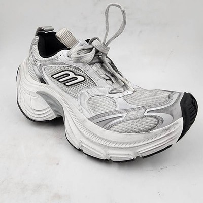 Balenciaga 10XL Low Top Sneakers Women's 9 White/Black/Grey Pull