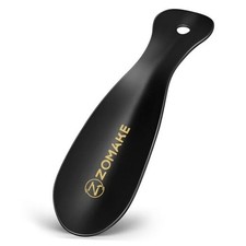 Metal Shoe Horn, Small Travel Shoehorn for Men Women Kids,7.5'' Portable Black