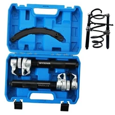 Coil Spring Compressor Tool, Heavy Duty Macpherson Strut Spring Compressor Blue