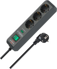 Brennenstuhl Eco-Line Steckdosenleiste 3-Fach Mit Überspannungsschutz (Mehrfachs