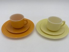 VTG Hazel Atlas "Little Hostess" Child Cups and Saucers and Plate 1950's
