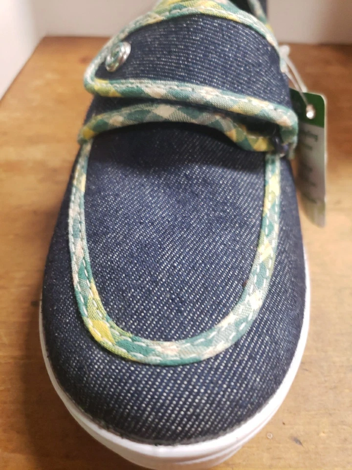 Женская синяя джинсовая ткань 8,5 Grasshoppers EF29919 A9-CH27 с зеленой и желтой имбирем - Изображение 4 из 4