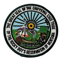 THE GREAT SEAL OF THE CHIPPEWA CREE TRIBE PATCH (NC1) ROCKY BOY'S RESERVATION MT