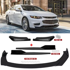 For Chevrolet Malibu Front Bumper Lip Chin Spoiler Body Kit Splitter Side Skirt