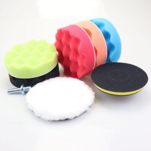 Kit 8 pezzi 4 pollici tamponi spugna lucidatura ceretta lucidatura schiuma per lucidatrice auto dr - Foto 4 di 8