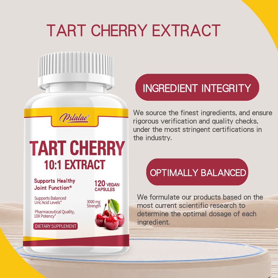 Tart Cherry Strength 101 Extract 3000mg Relieve Joint Pain and Gout