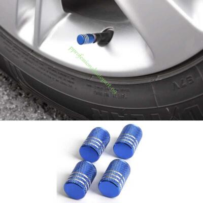 For Honda Civic 2022-2023 2024 Blue Alloy Wheel Valves Stems Caps Covers Trim 4X
