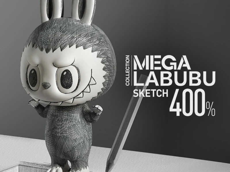 特撮 MEGA LABUBU 400% SKETCH POP MART LABUBU 400% Sketch MEGA COLLECTIONS The Monsters