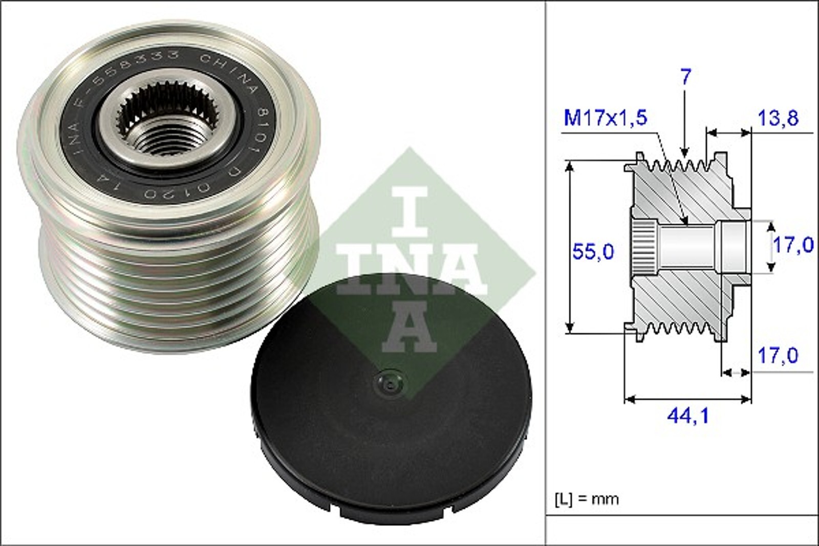 Poulie d'alternateur INA pour Subaru Forester et Impreza 2.0L
