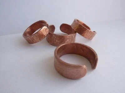 Adjustable Arthritis Copper Ring Hammered or plain comfy Arthritic healing