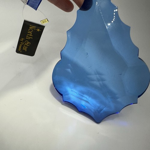 Lampadario a pendolo blu ornamento stella polare di Premier acrilico 6 pollici RARO - Foto 5 di 8