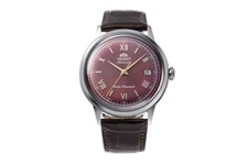 Orient Bambino RAAC0026R30B Mens Brown Leather Straps Red Dial Watch 40.5mm