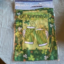 st. patrick's day garden flag, New, 12x18”, Breeze Art