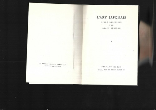 L'Art Japanese L'Art Religious Alain Lemiere Ed Fernand Hazan 1958 Ref E27H - Picture 2 of 12