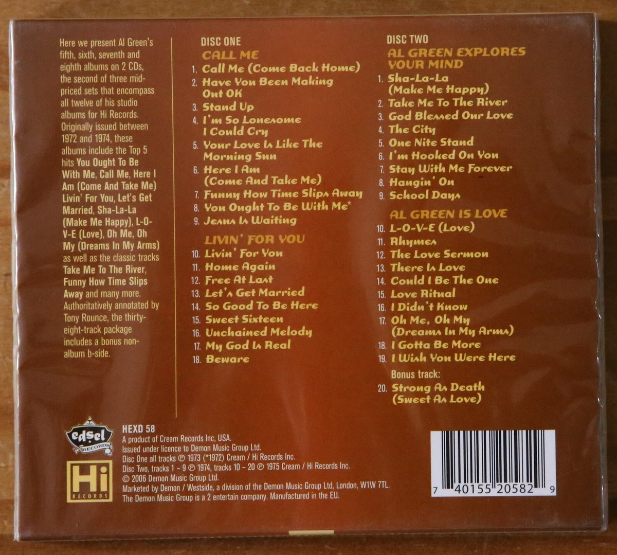 R\u0026B+ソウル CD Al Green The Legendary Hi Records Albums, Volume 2 HEXD58 Edsel Records, Hi Records /00110 51lUO4fh2hL._UF350,350_QL50_.jpg