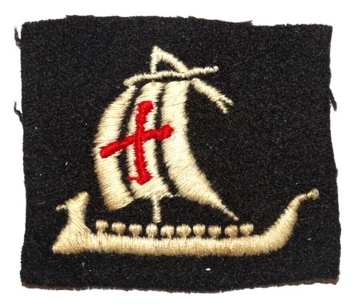 BRITISH MILITARY CAP BADGES, "V"  (5th) Corps, Embroidered Formation Sign WW2