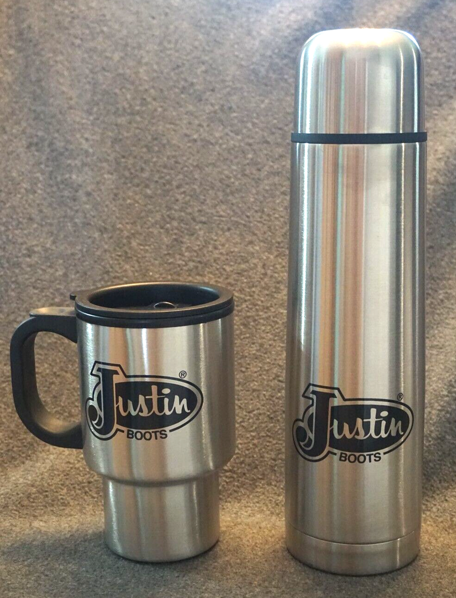 JUSTIN BOOTS Stainless Steel Mug Insulated Jug w/Bag