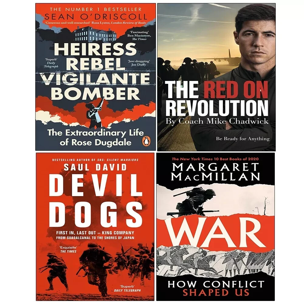 Heiress Rebel Vigilante Bomber,Red on Revolution,Devil Dogs,War (HB) 4 Books Set