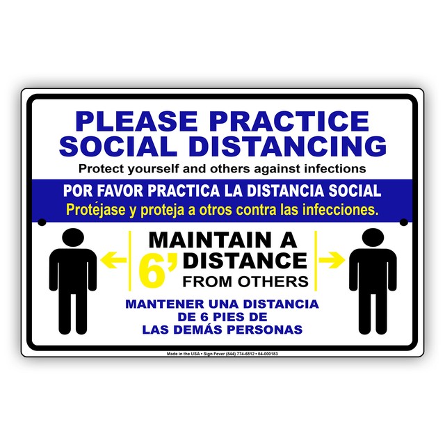 Please Keep Social Distancing at Least 6 Feet for Safety