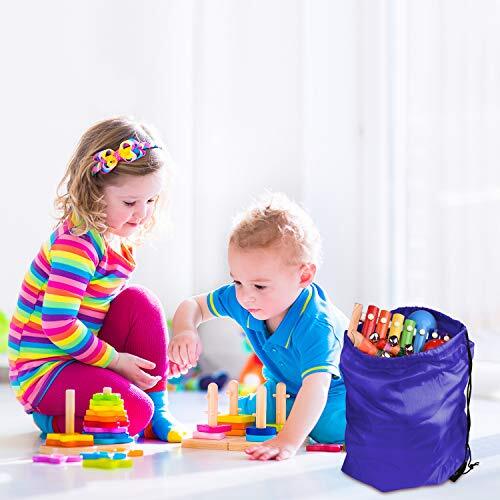 22 Pack Drawstring Bags String Backpack Bulk Sack Cinch Bag Sport Bags Blue - Bild 6 von 6