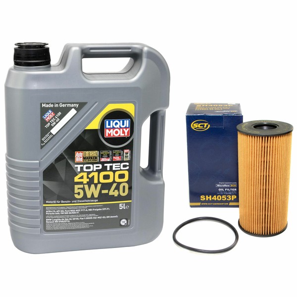 MotoröL ÖL ÖLfilter Set SH4053P Toptec 5W40 5 Liter FüR Nissan X70 Opel Renault-image