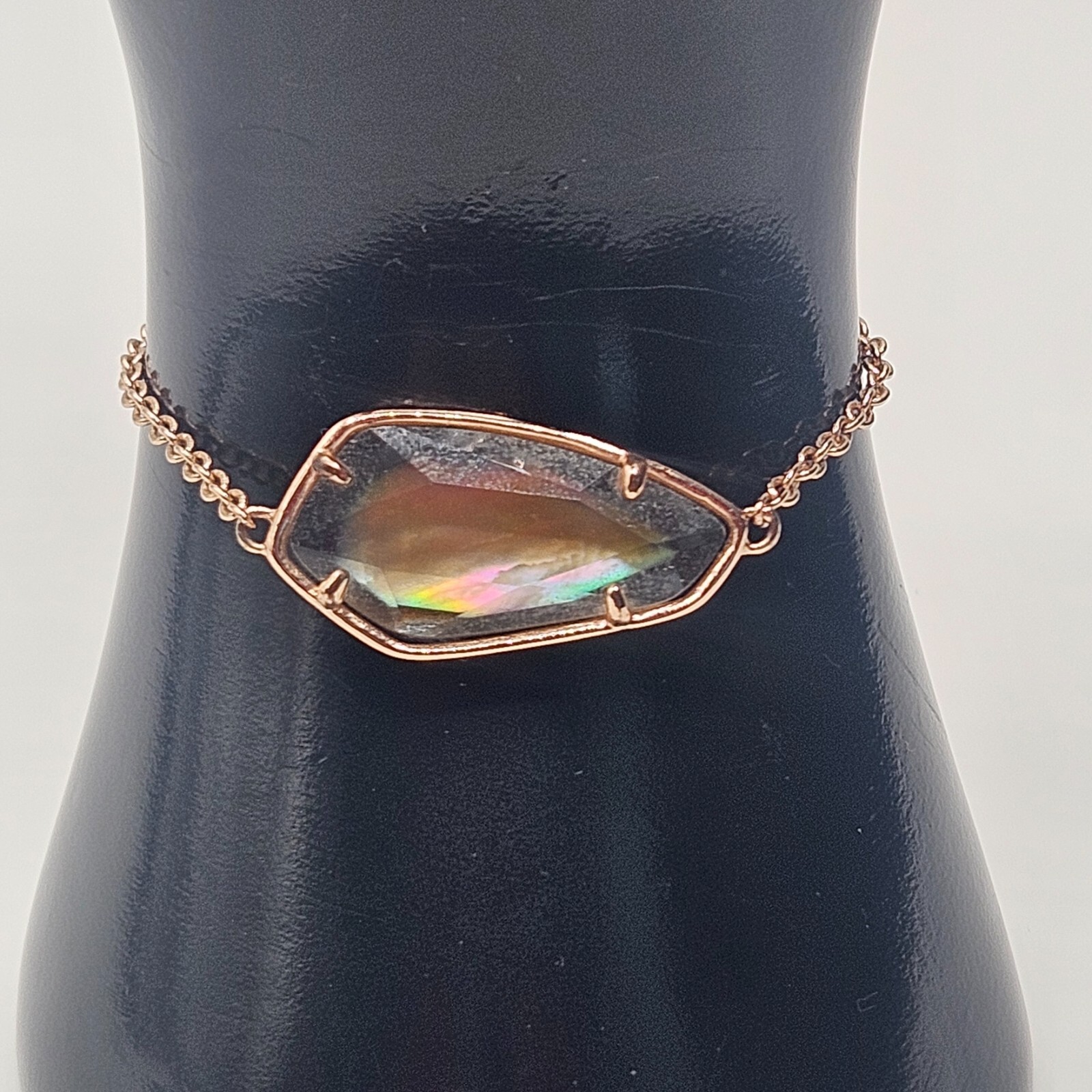 Kendra Scott Cambel Adjustable Rose Gold Bracelet with Mother of Pearl