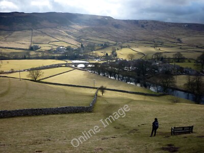 Foto 6x4 Burnsall Bridge von der Sonne ausgesucht alte landwirtschaftliche Terrassen c2010