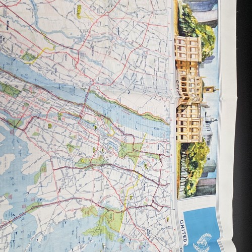 Rare Esso Vtg 1950s New York City NYC Linen Souvenir Map Manhattan, Burroughs - Picture 9 of 20