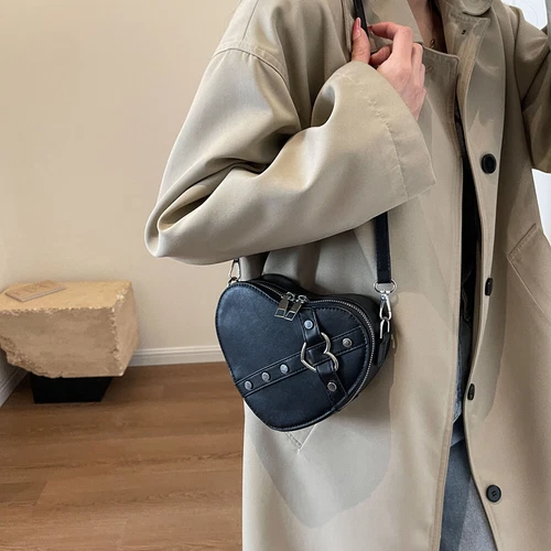 Women Love Hobo Bag PU Leather Simple Satchel Bag Solid Color Female Outdoor Bag - Picture 5 of 11
