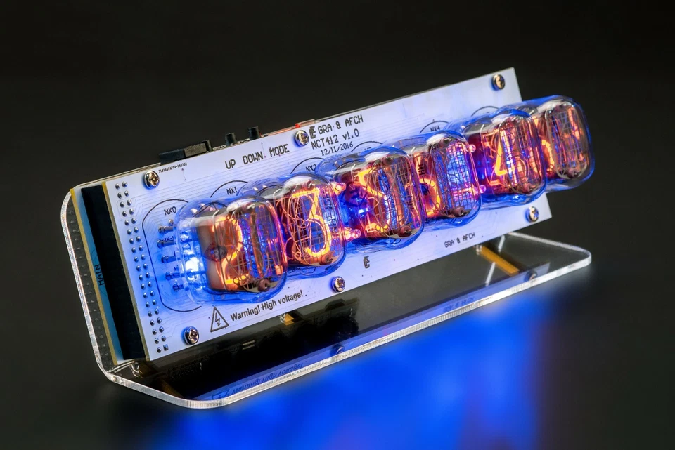 DIY KIT IN-12 Nixie Tubes Clock on Acrylic Stand Temp F/C [TUBES OPTIONAL] - Image 3 of 4