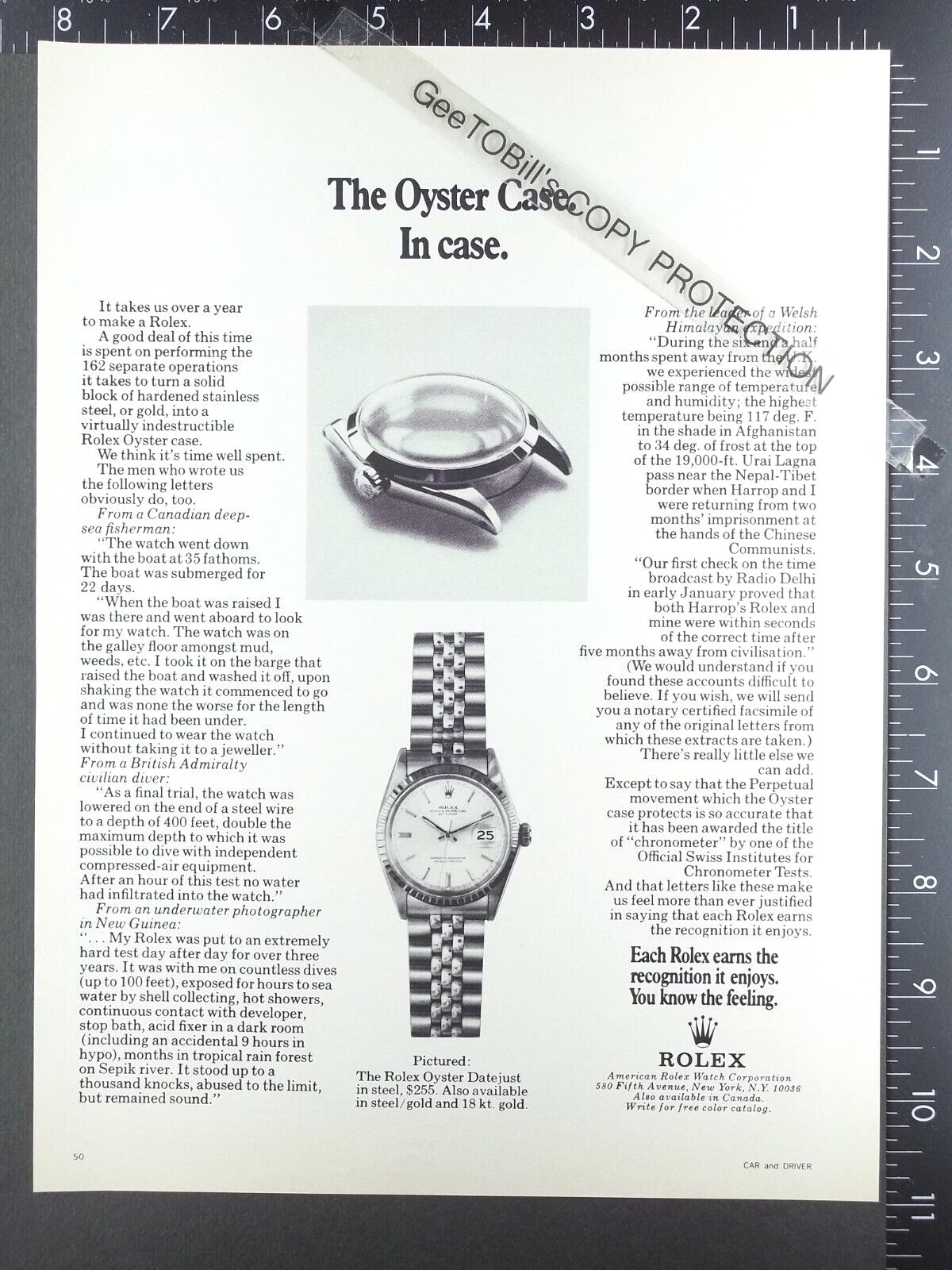 Разное 1971 AD for Rolex Oyster
