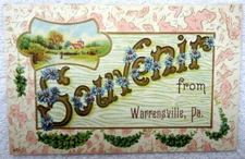 POSTCARD SOUVENIR FROM WARRENSVILLE PENNSYLVANIA #E3