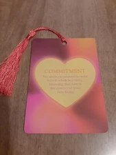"Commitment" Love Affirmation Bookmark Tarot Oracle Card Gift Purified & Charged