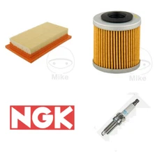 Service Kit with Hiflo Air & Oil Filter + NGK Spark Plug For Aprilia RS 125