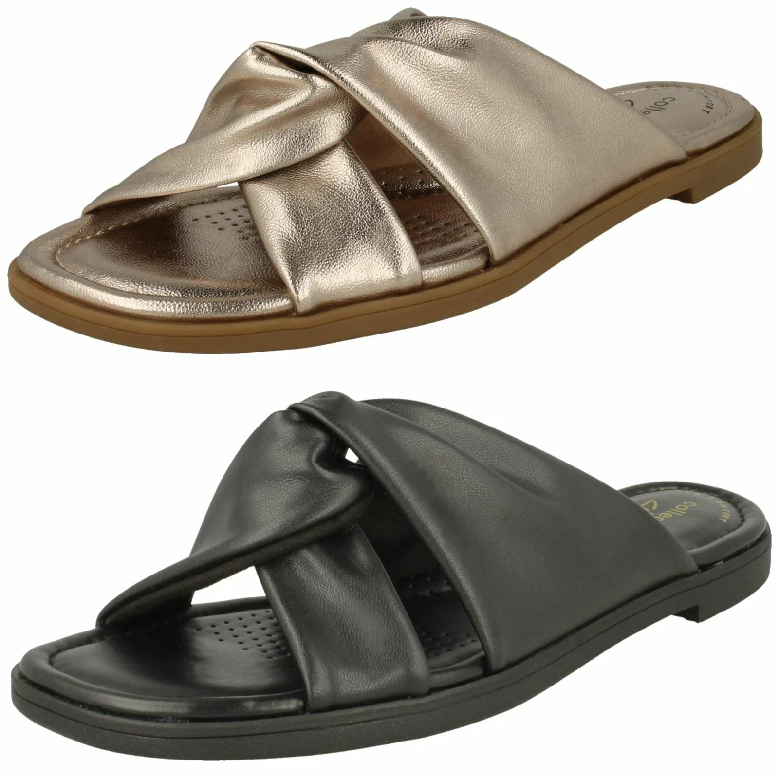 Sandali donna Clarks casual nodo dettagli slip on sintetici mulo Reyna Twist