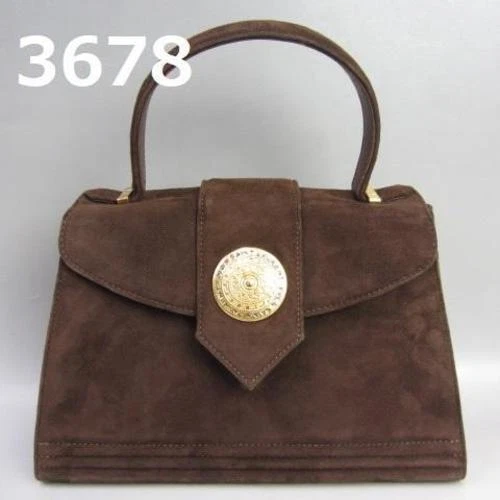 SAINT LAURENT (YSL) Borsa a mano YSL Yves Saint Laurent scamosciata formale vintage con ferramenta oro autentica