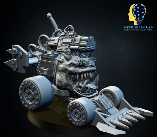 ORK BIG MEK Mad Hobbyst with 3 bomb pets MBL-045 - Picture 3 of 4