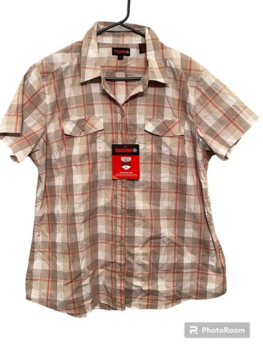 NEW! Wolverine Motion Max Sydney Button Up Woman’s Sz XLG. Plaid