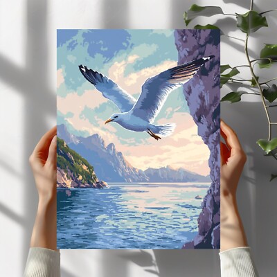 Möwe Pixel Art Poster Schöne Wanddeko Dekoration