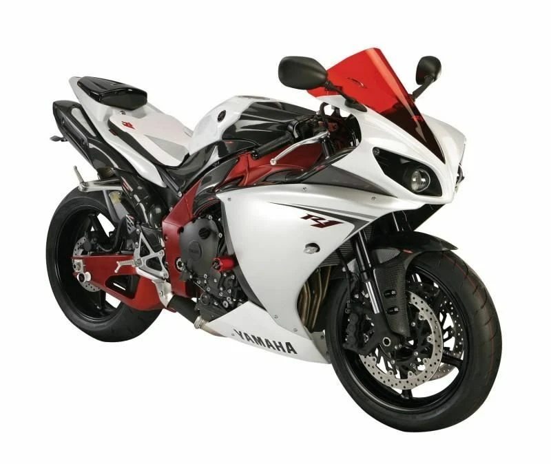 Abrazador trasero de malla plateada Yamaha YZF-R1 09-2014 aspecto de carbono y malla plateada de Powerbronze Foto 3 de 3