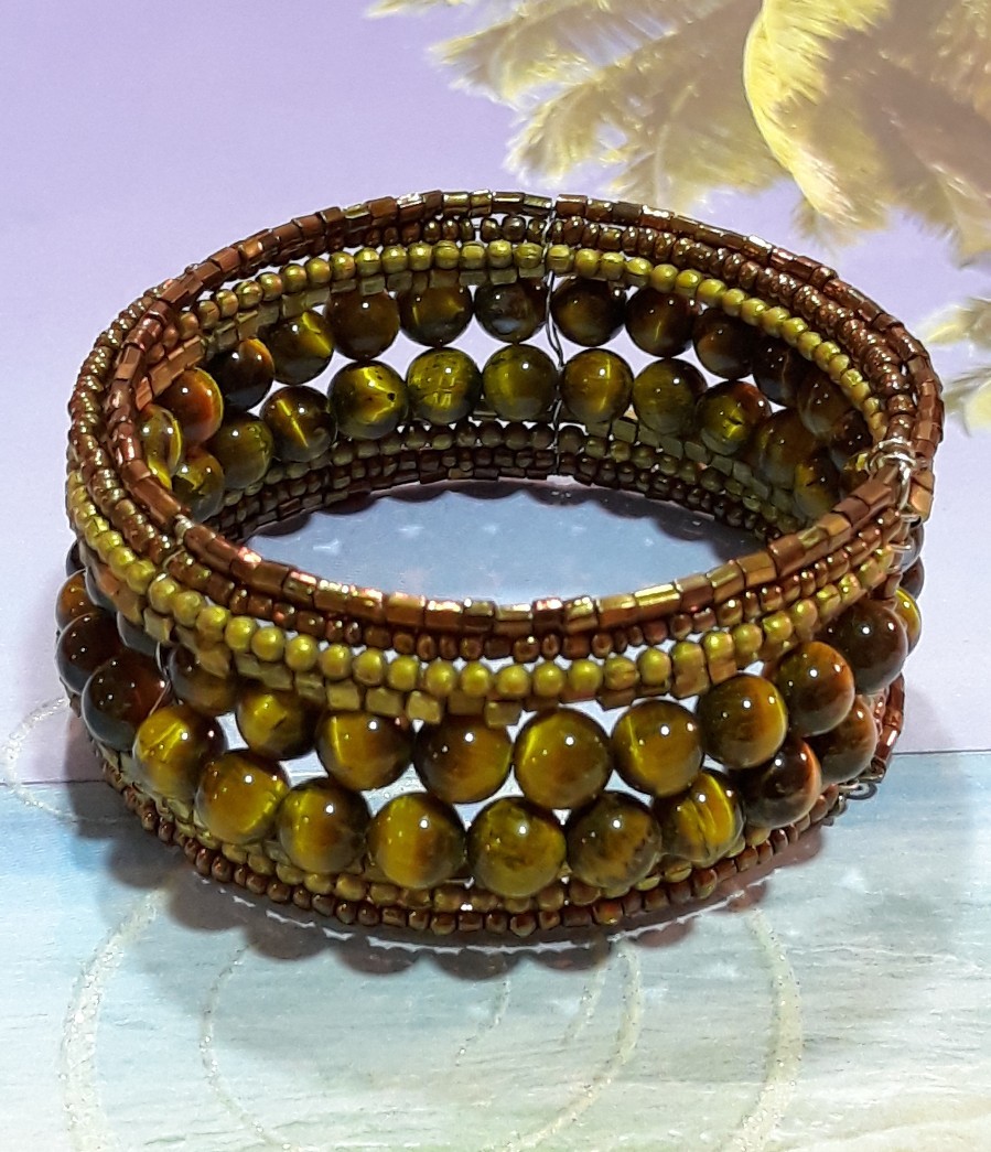 Multi Layer Memory Bohemian Copper and Brown Tige… - image 4