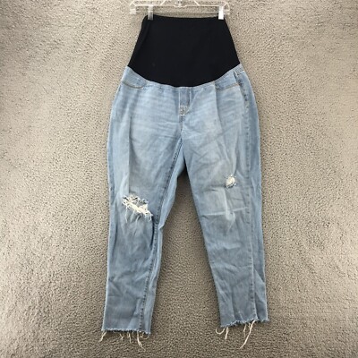 Isabel Maternity By Ingrid & Isabel Boyfriend Jeans Womens 8 Blue Denim Casual