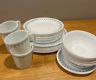Corelle Pyrex Snowflake Garland Blue Replacement Dishes Vintage Winter