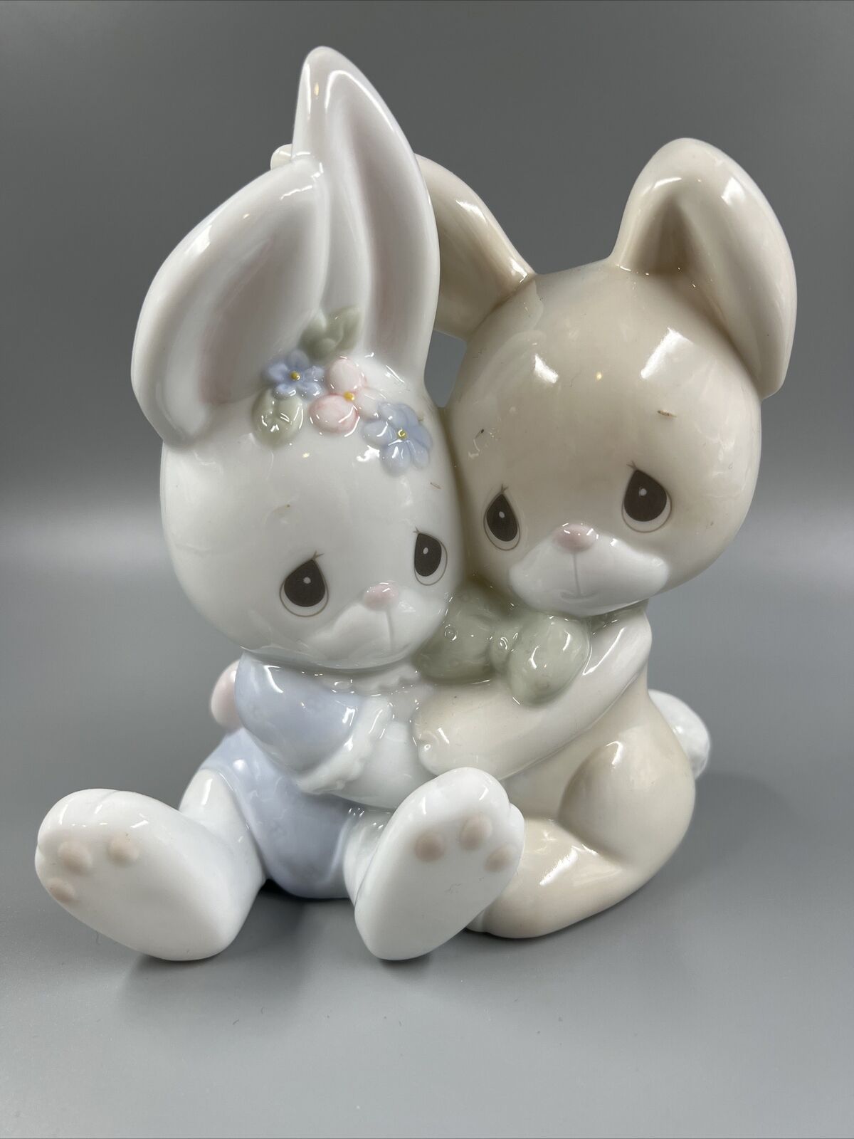 Precious Moments “Some Bunny Cares” Porcelain Bunnies 1993 Night Light Nursery