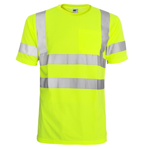 L&M Hi Vis T Shirt ANSI Class 3 Reflective Tape Safety Long Short Sleeve - Picture 14 of 19