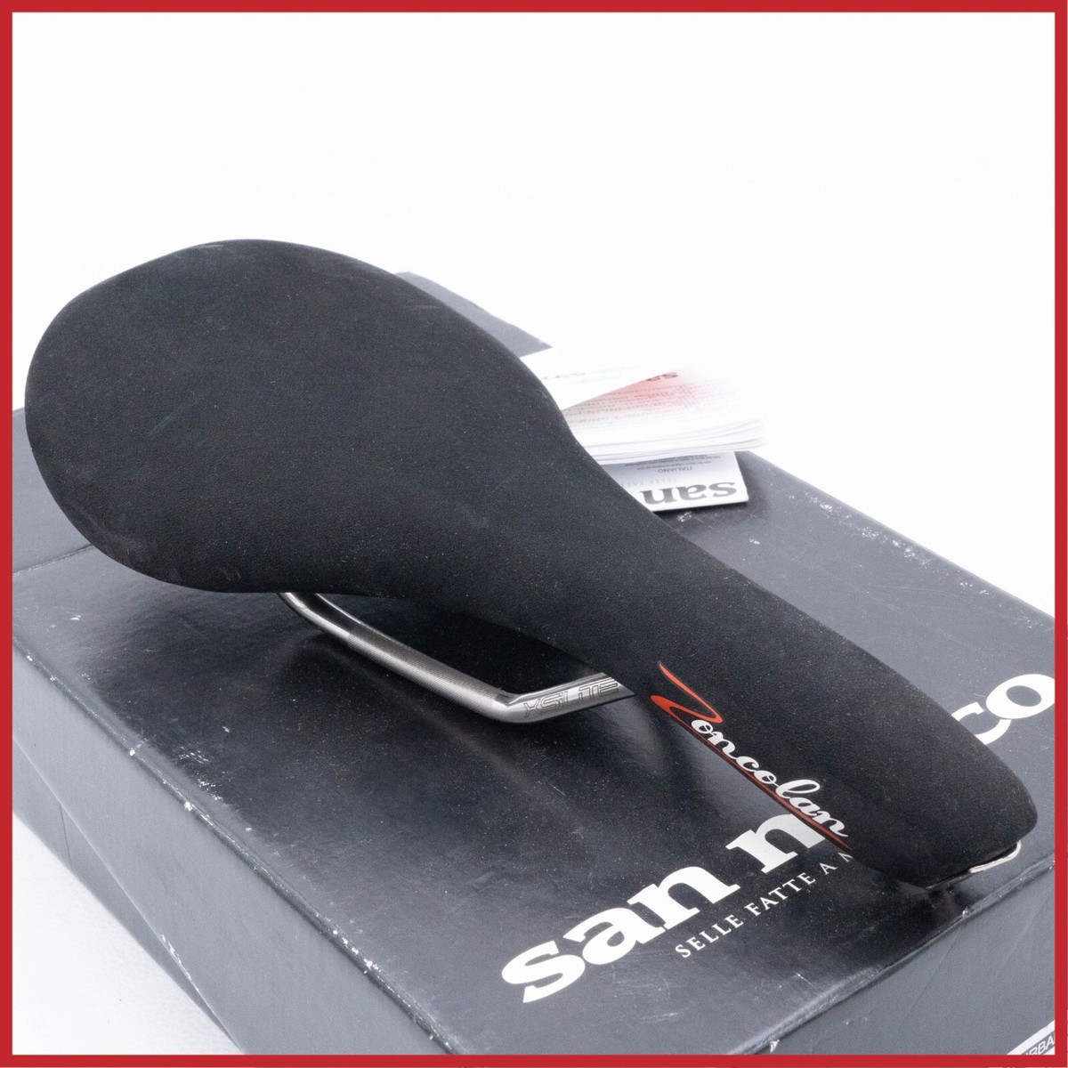 NOS SAN MARCO ZONCOLAN XSILITE BLACK SUEDE VINTAGE RACING SADDLE